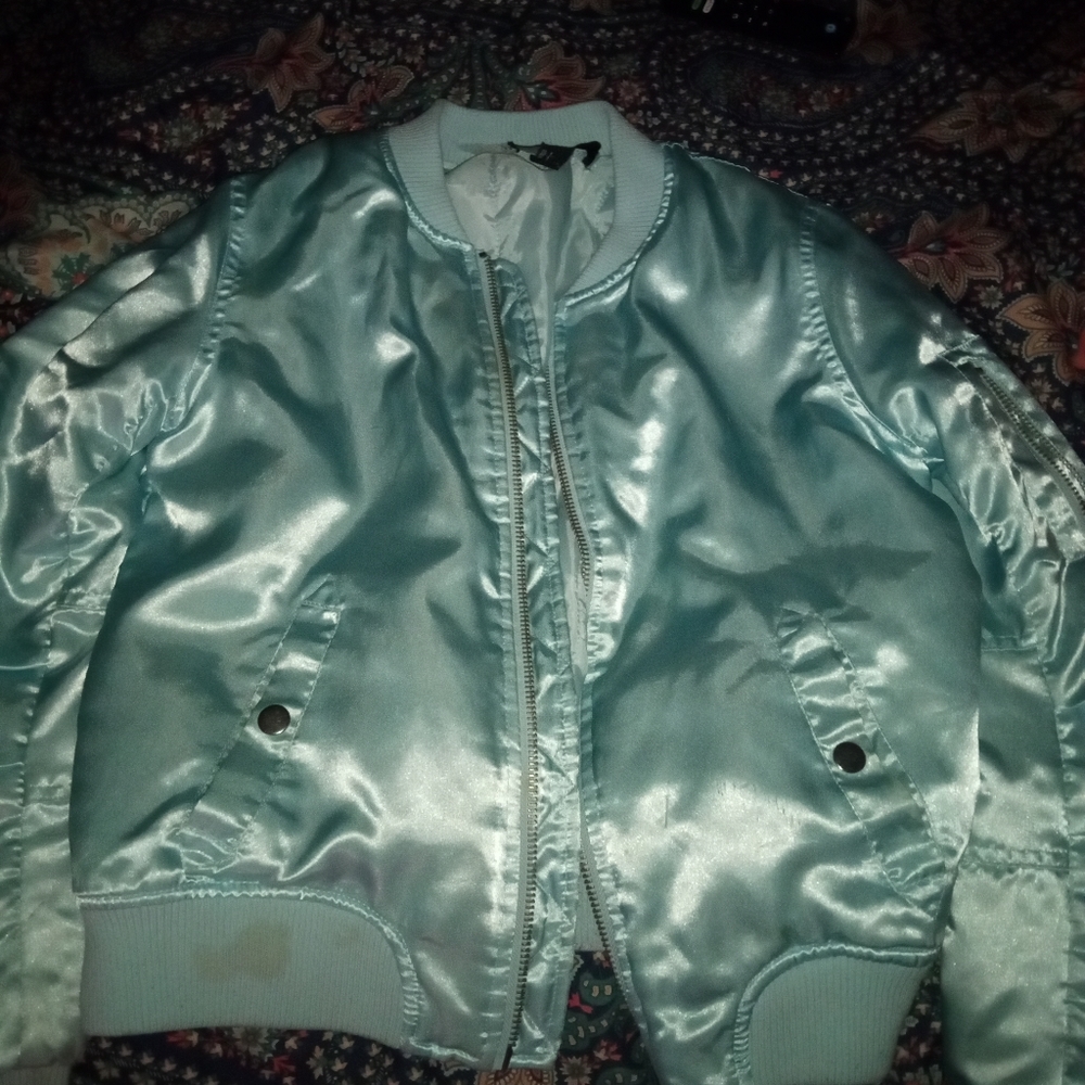 Blue metallic forever 21 jacket